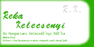 reka kelecsenyi business card